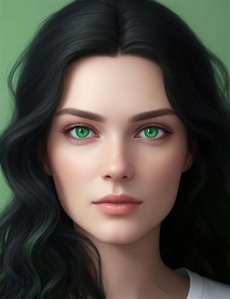 black hair green eyes woman|Black Hair Green Eyes: A Rare and Striking Combination.